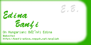 edina banfi business card